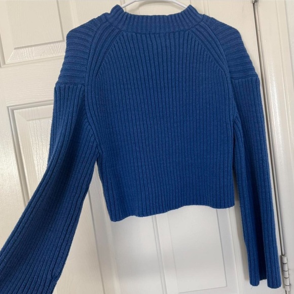 H&M Royal Blue Knit Long Sleeve Top | Women’s Small - Picture 3 of 3